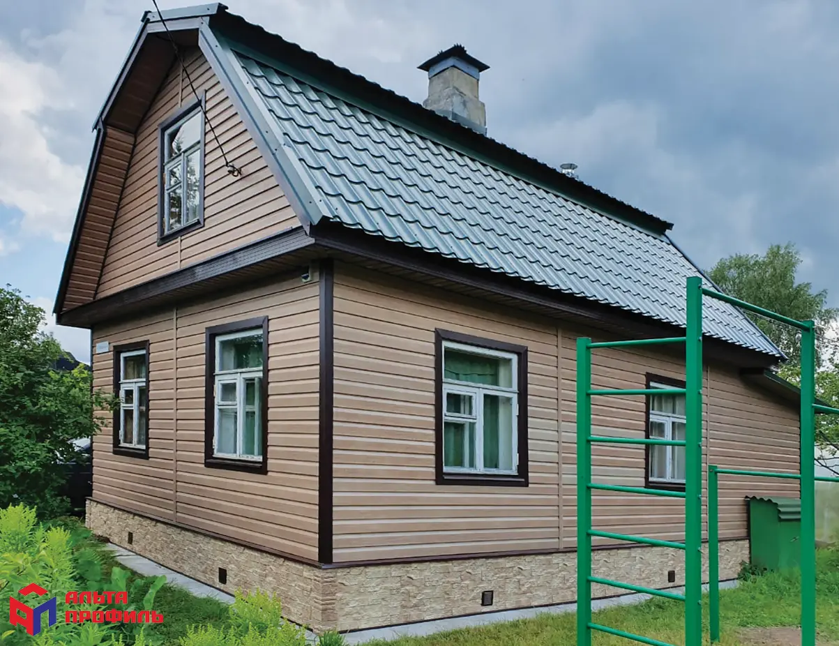 Планка "софит с перфорацией" коричневая Т-20 - 3м.